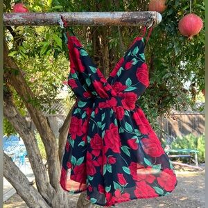 Vintage Audrey 3+1 Floral Chiffon Playsuit